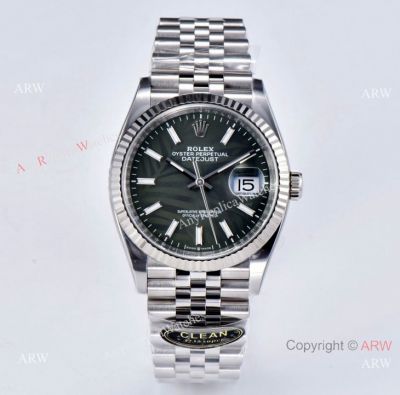 Clean Factory 1:1 Clone Rolex Datejust 36mm Men in 3235 Palm motif Dial Jubilee Strap